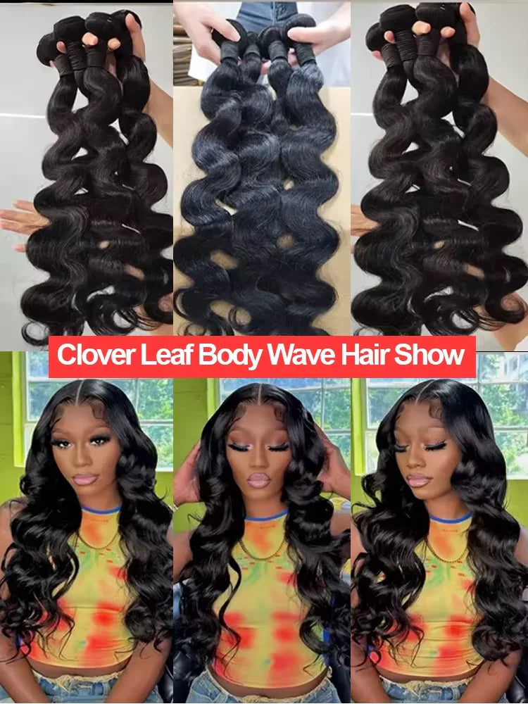 Human Hair 30 36 38 40 Inch Body Wave Bundles Brazilian 12A Curly 3 4 Bundles Human Hair Extensions For Women Natural Black Color Brazilian Virgin Weave Bundles Hair Extensions