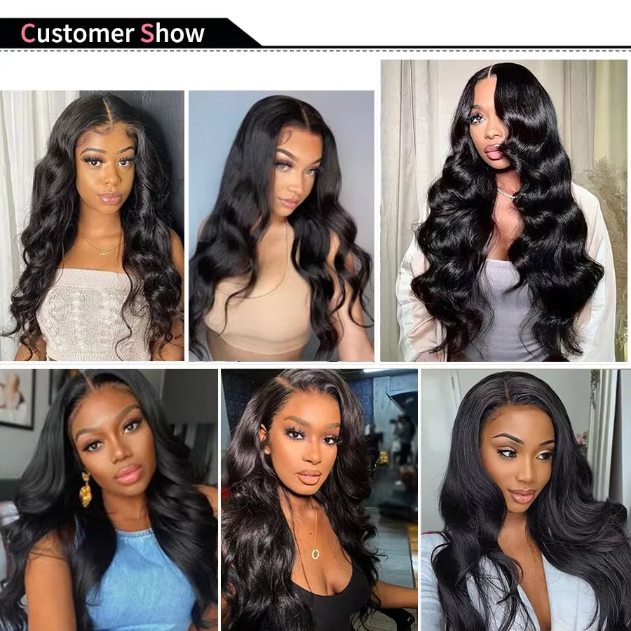 Human Hair 30 36 38 40 Inch Body Wave Bundles Brazilian 12A Curly 3 4 Bundles Human Hair Extensions For Women Natural Black Color Brazilian Virgin Weave Bundles Hair Extensions